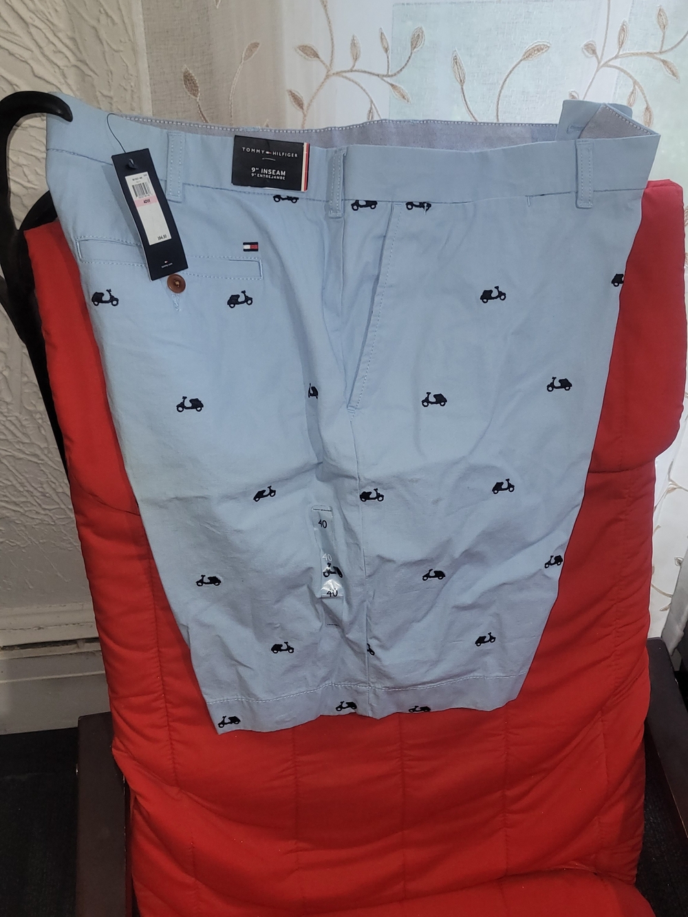 Tommy Hilfiger Light Blue Embroidered Scooter Shorts